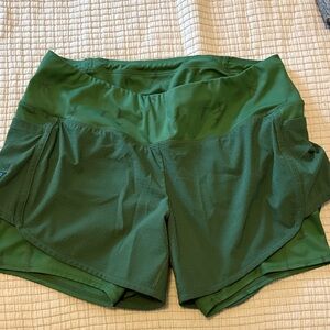 Oiselle Forest Green Shorts